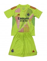 Real Madrid Keeper Tredjedraktsett Barn 2024-25 Korte ermer (+ bukser)